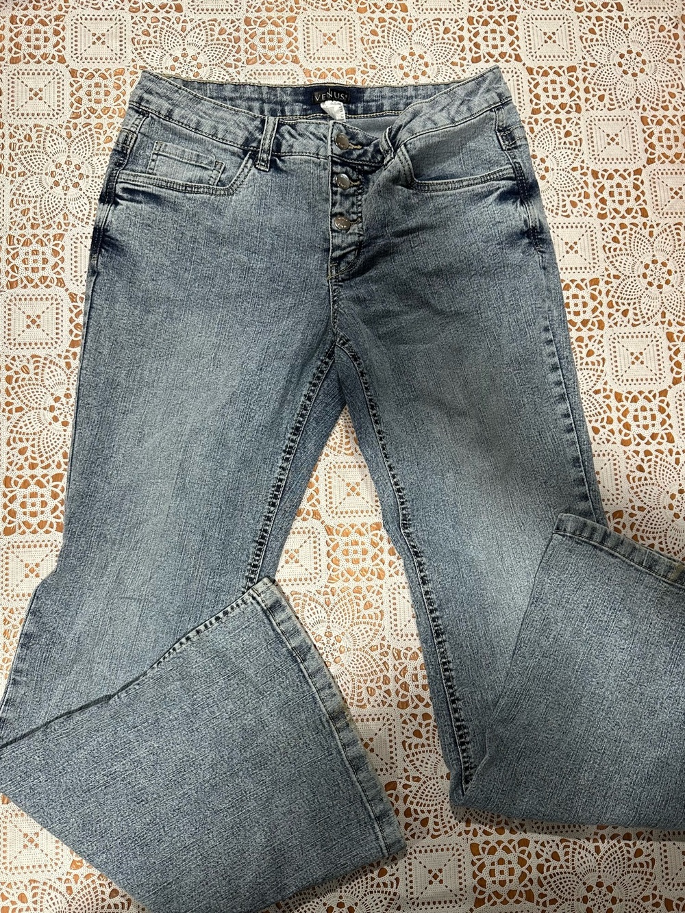 Venus Size 12 Light Wash Button Fly Bootcut Jeans